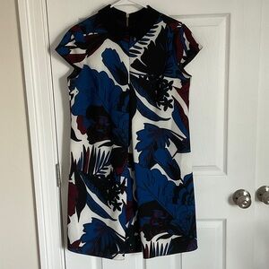 Ted Baker London Blue and Black Floral Mini Dress